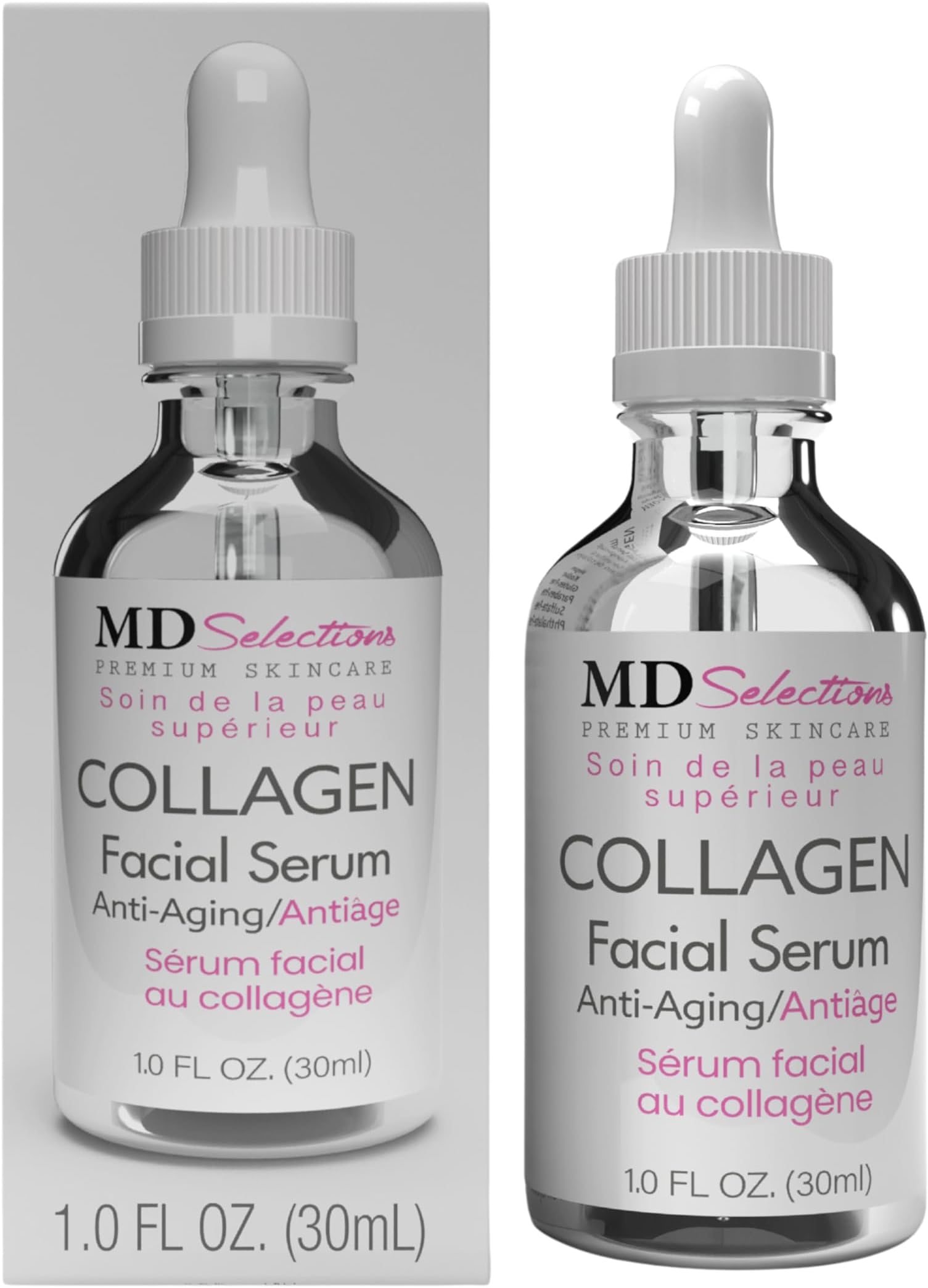 Collagen Facial Serum Tighten, Firm & Smooth with Collagen Peptide & Green Tea, Advanced Collagen Repair Anti Aging Facial Formula, 1 Oz