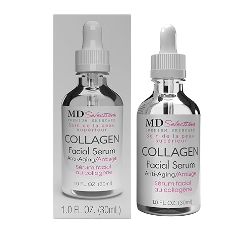 MD Selections Suero facial de colágeno tensa, firme y suave con péptido de colágeno y té verde, fórmula facial antienvejecimiento avanzada de