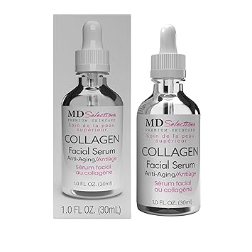 Collagen Facial Serum Tighten, Firm & Smooth with Collagen Peptide & Green Tea, Advanced Collagen Repair Anti Aging Facial Formula, 1 Oz