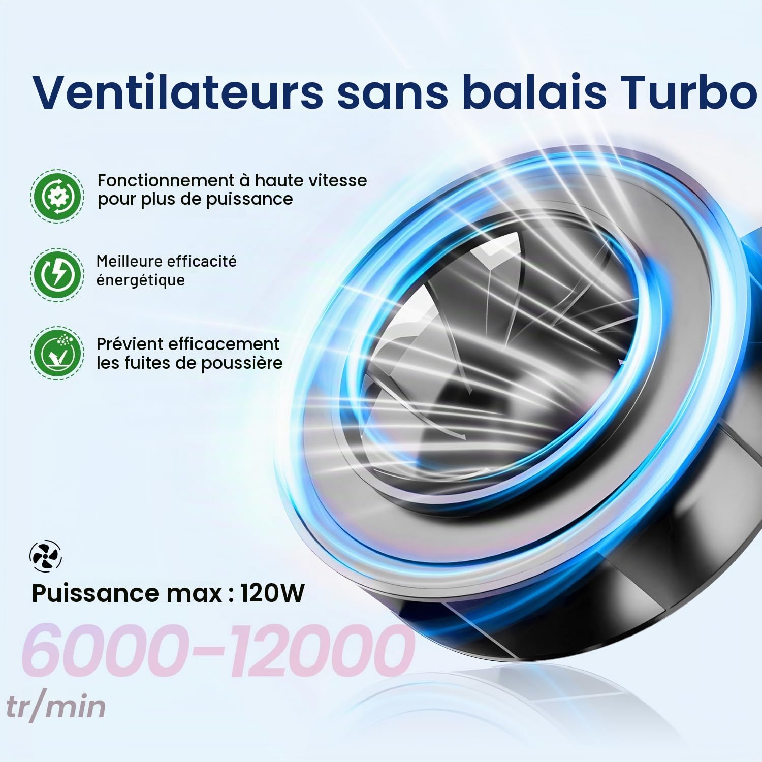 JODSONE Aspirateur Ongle à Haute Aspiration 12000 tr/min, pour Ongles en Acrylique, 120W Haute Puissance Collecteur de Poussière pour Ongles, Idéal Salon et Débutants, avec Filtre Haute Densité