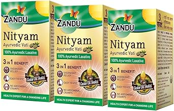 Zandu Nityam 30 Tablets Pack of 3 | Ayurvedic Laxative | Overnight relief from constipation | Relief from Gas, Acidity & Bloating | No Stomach Cramps