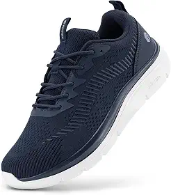 Tênis masculino de caminhada largo, ortopédico confortável, leve, tênis de ginástica para fascite plantar - Cloud Wanderer V20