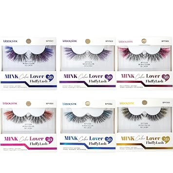 BlackPink Mink Style Color Lover Fluffy Lash 5D Fluffy Reusable Light Weight Natural False Lashes Fake Eye Lash