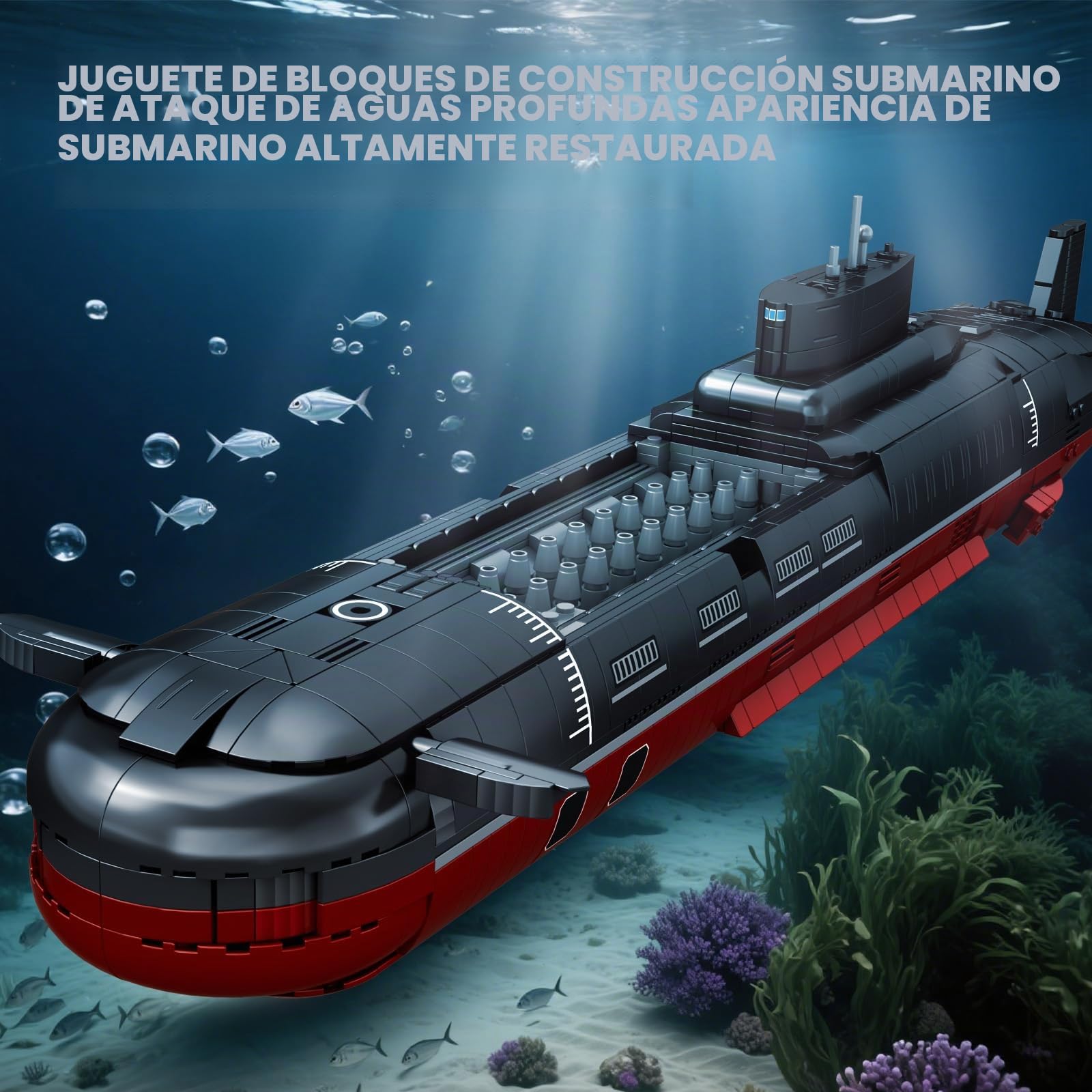 Reobrix Kit de construcción de submarino atómico 33048 Historia de la Guerra Fría, coleccionable, kit de equipo militar para adultos, juguete de menta, regalo para hombres y niños