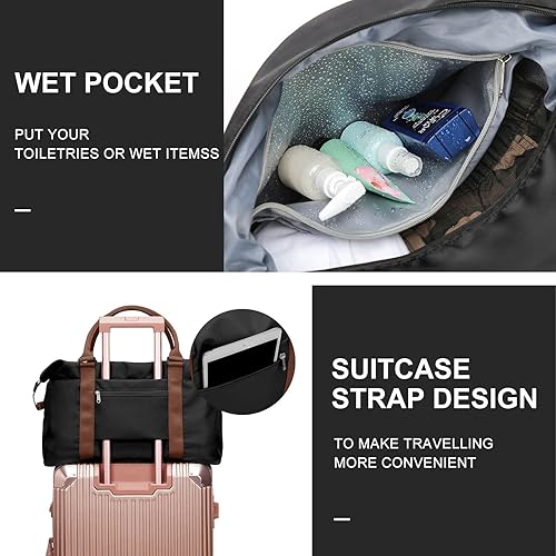 Miniatura 4 de Bolsas de viaje para mujer bolsa de viaje de fin de semana para mujer bolsa de gimnasio deportiva bolsa de lona de entrenamiento bolsa de hombro