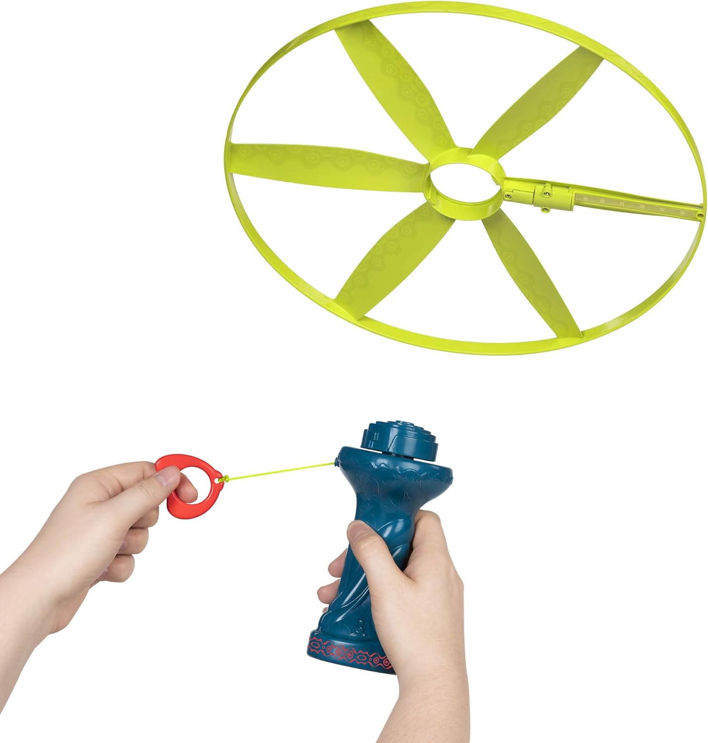B. toys – Skyrocopter – Sports & Outdoors – Light – Up Disco Flyers – Flying Disc with Lights & Launcher for Kids 5 Years +