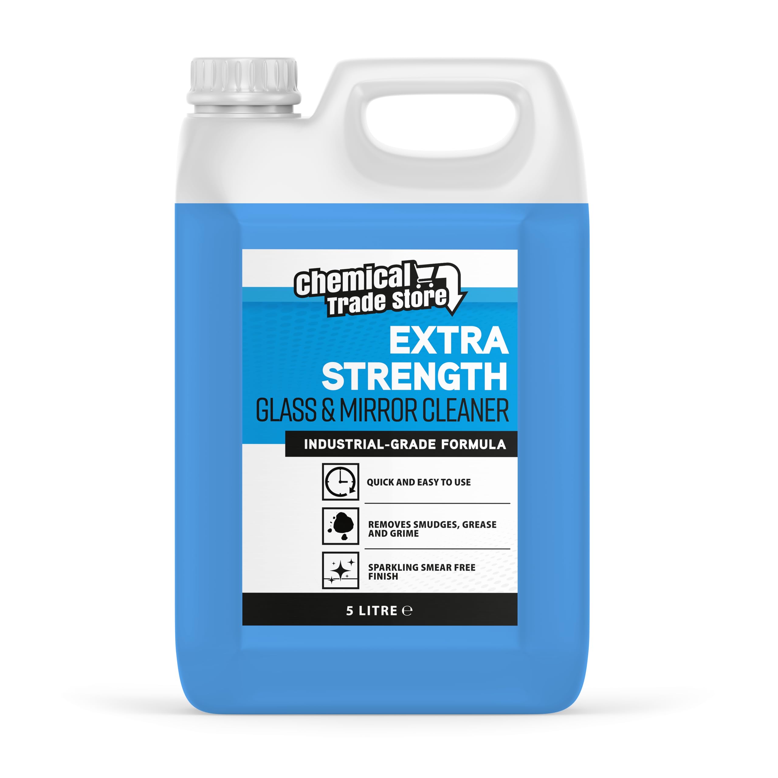 Glass & Mirror Cleaner 5L - Streak-Free, Fast-Drying Formula for Windows, Mirrors & Smooth Surfaces - No-Residue, Ideal for Home & Commercial Use