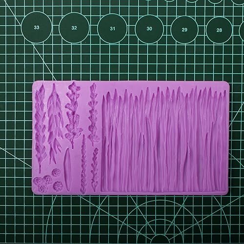 Miniatura 6 de Moldes de silicona de hierba de trigo molde de fondant de plantas húmedas para decoración de hojas de pastel pasta de goma de arcilla de encaje