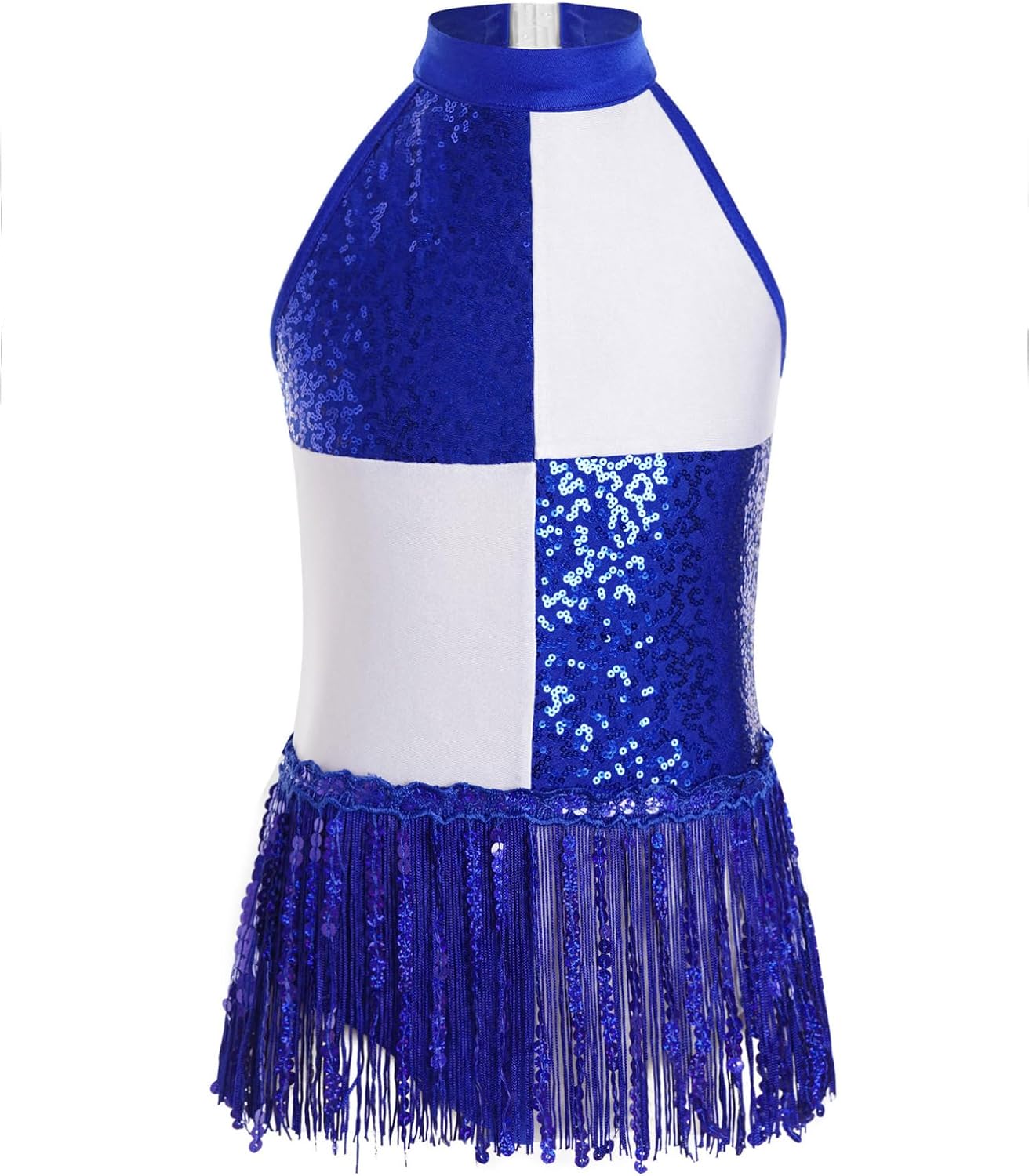 Robe De Danse Latine Enfant Pailletée à Franges – Samba, Tango, Salsa, Belly – TiaoBug 5-16 Ans – Scintillante & Confortable