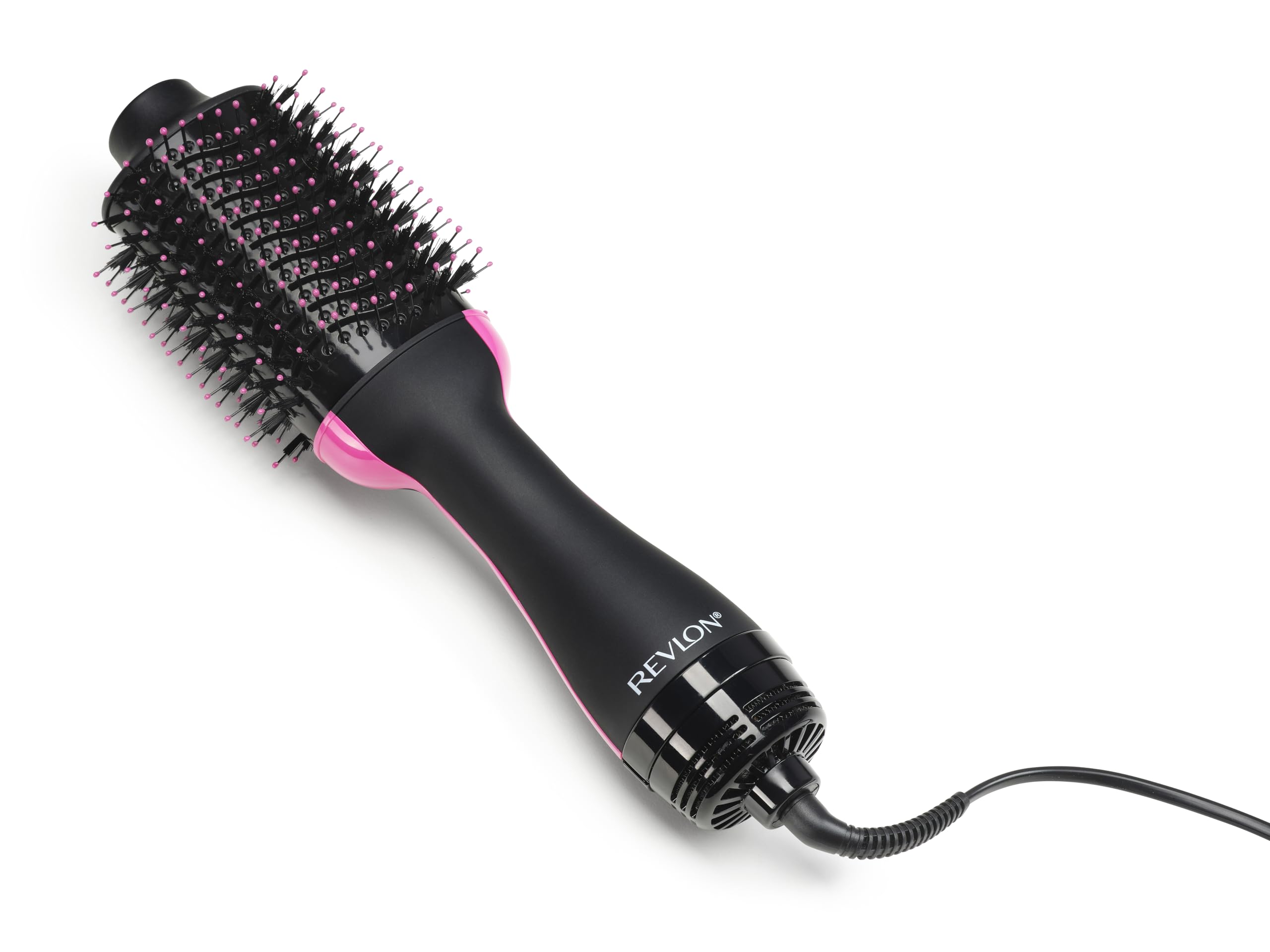 REVLON Salon One-Step Secador y Volumizador 3 Posiciones de Calor 2 Velocidades Revestimiento Cerámico Mango Ergonómico Negro Rosa Original
