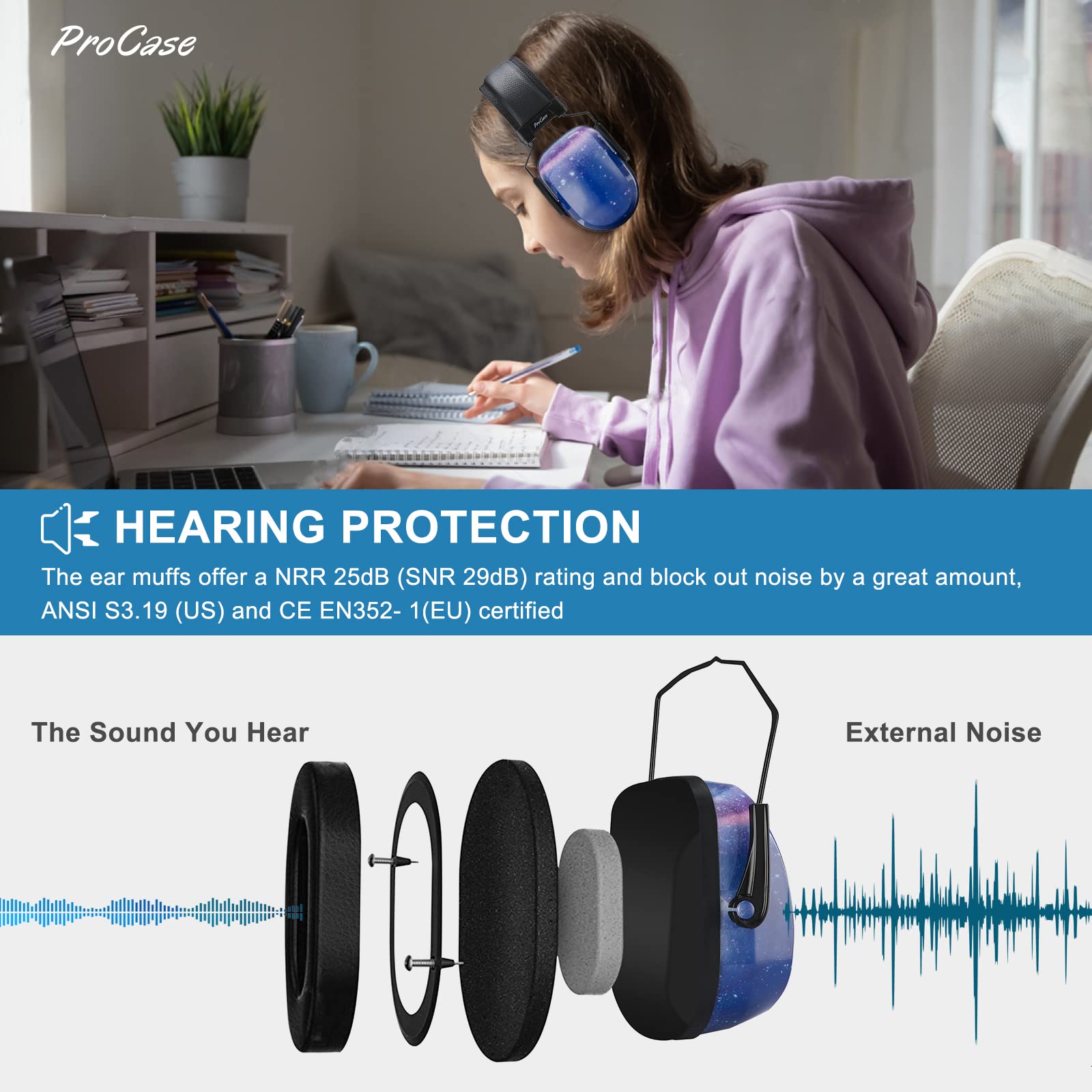ProCase Ear Defenders Children Autism - Image 3