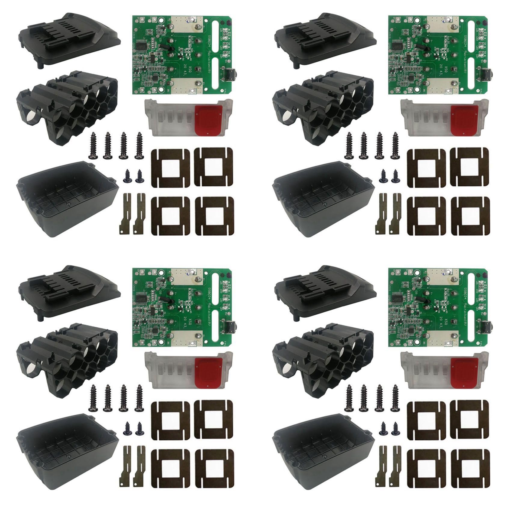 Scheda PCB del Circuito di Protezione della Carica per Rack Batteria al Litio 18V (4 Set)