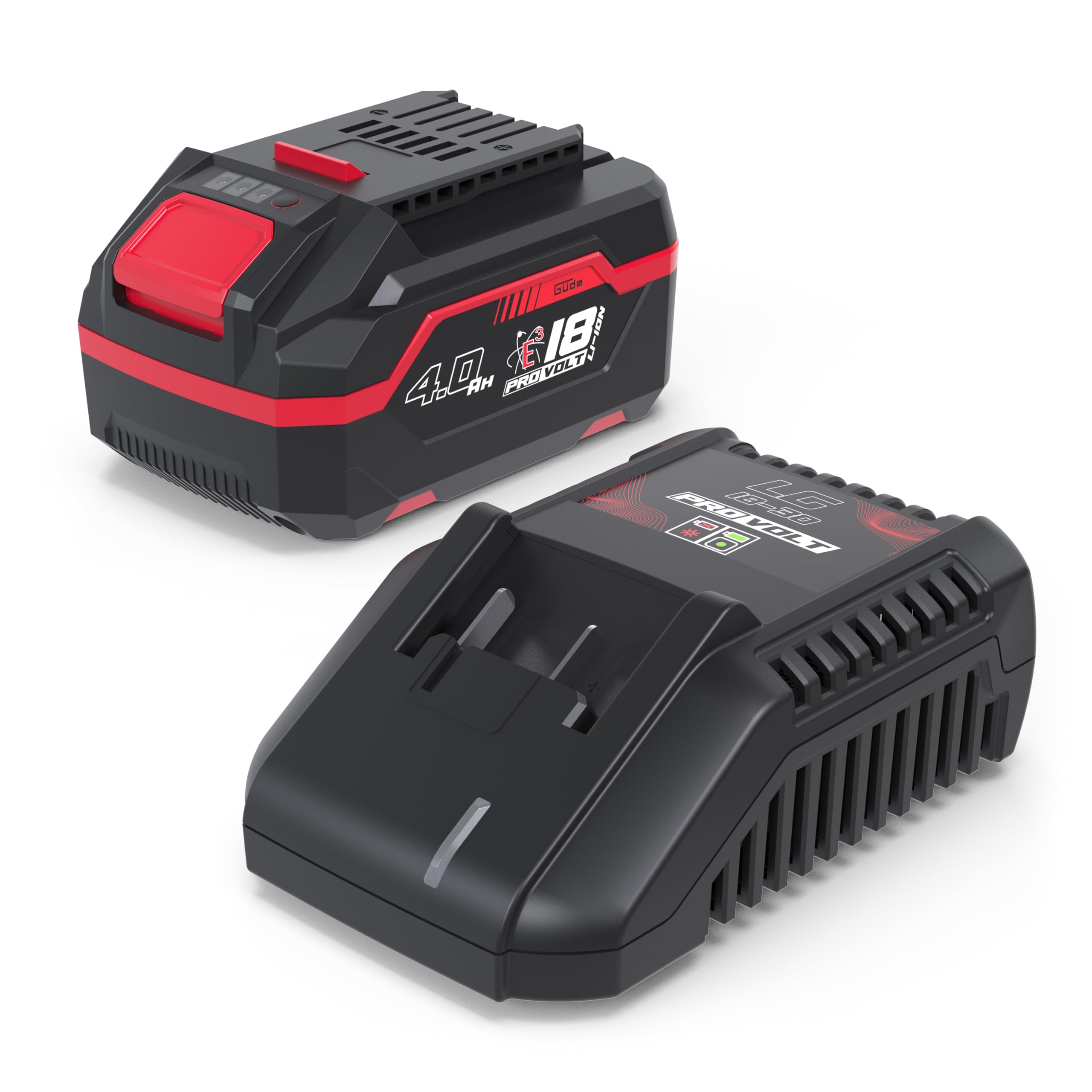 Güde GKM 18-401-30 zamiatarka akumulatorowa (seria 18 V E³, litowo-jonowa, szerokość zamiatania 61 cm, wydajność 1800 m² na godzinę, pojemność pojemnika na brud 20 l, składany pałąk, w zestawie