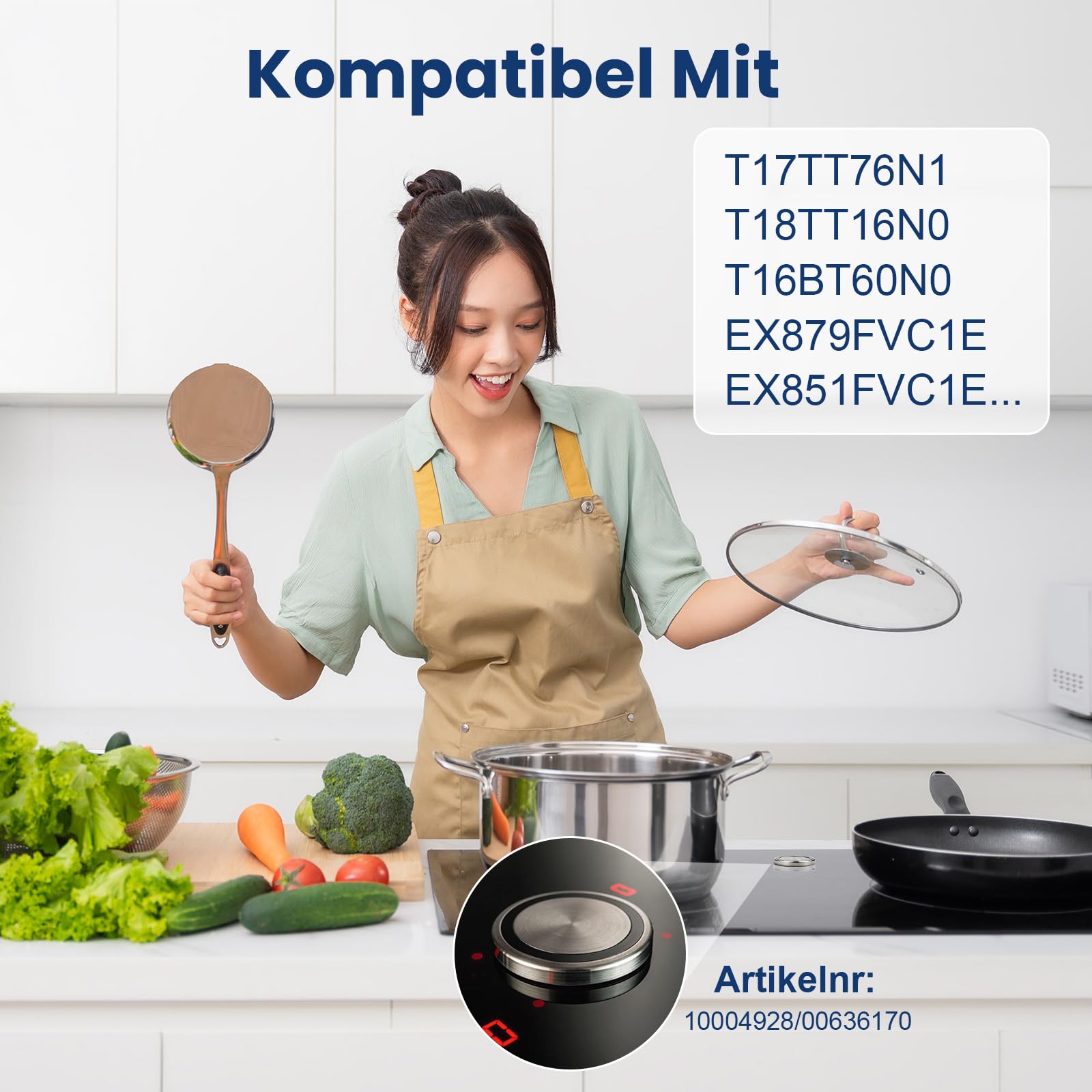 1 Stück Drehknopf für Neff Bosch Siemens Gaggenau Kochfeld, Twistpad Ersatz 00636170 10004928