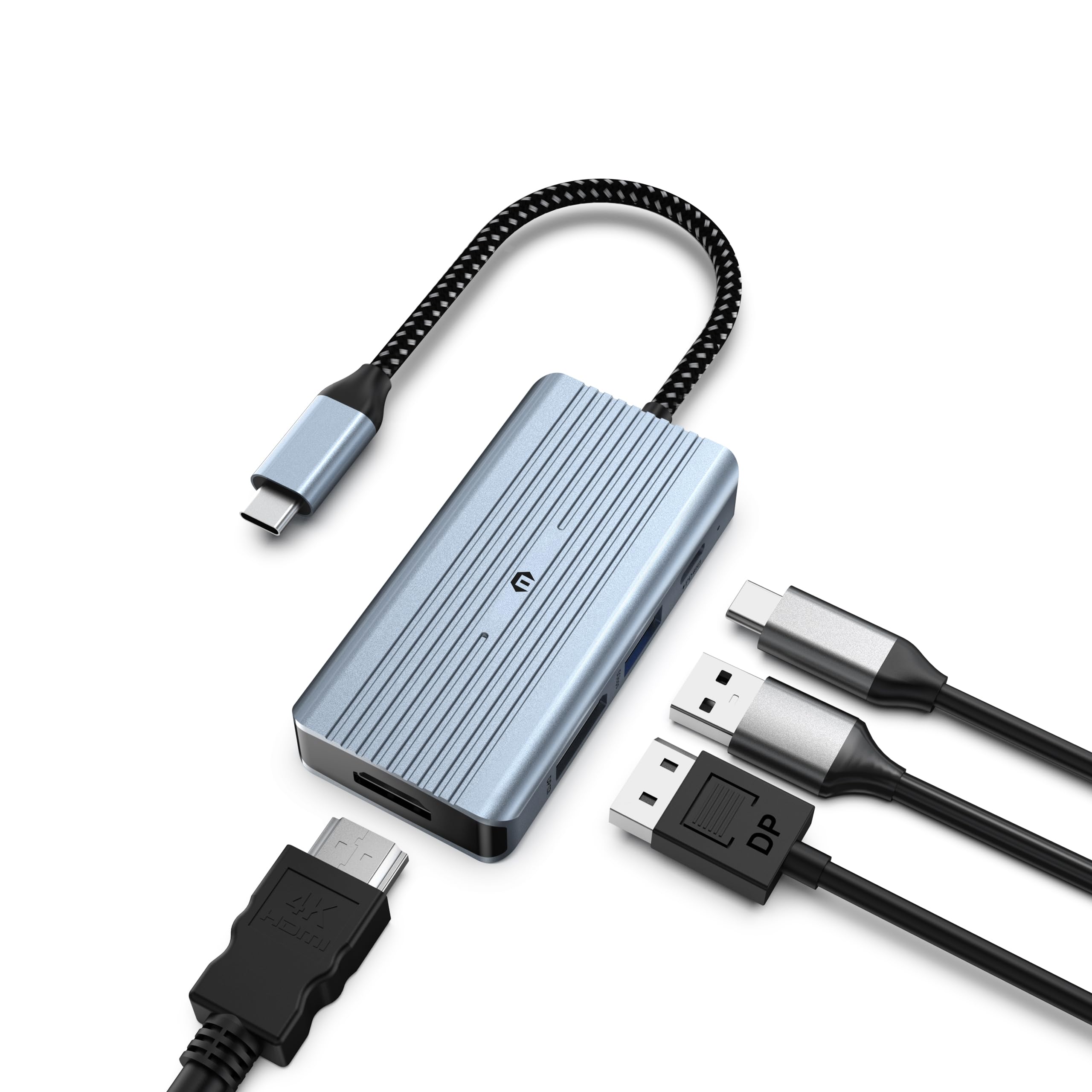 BIGBIG WON Multiport Adapter USB C for Many Other C Devices, USB C Hub HDMI with 4 Port Docking Station, 8K @ 30Hz HDMI, 8K @ 30Hz DP, 100W PD