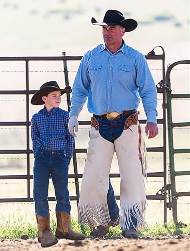 Miniatura 3 de DADAWEN Botas vaqueras vaqueras para niños y niñas, zapatos de equitación a media pantorrilla con cremallera lateral (bebéniño pequeñoniño grande)