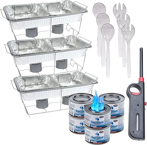 El kit de servicio de fiesta de 25 piezas incluye kits de rozaduras y utensilios de servir para todo tipo de fiestas y eventos. El juego desechable