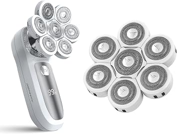 HUMMINGBIRD Flexy Electric Razors for Women Cordless Rechargeable Waterproof Electric Leg Shaver, Hair Removal Kit, Exfoliator, Cleanser, Travel Case & Bikini Trimmer for Women & One Replacement Bla