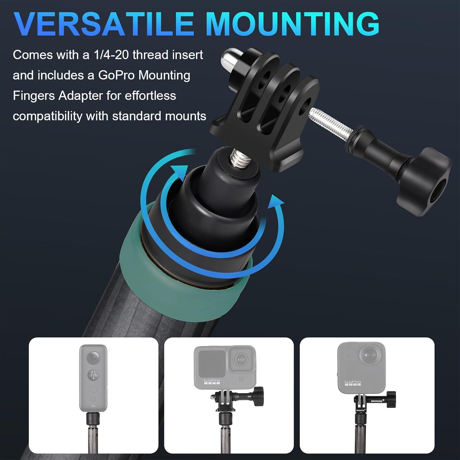 118/3.0m 9.8ft Extended Super Long Carbon Fiber Invisible Selfie Stick for Insta360 X5 Insta 360 X4 X3 ONE X2 R X GO 3S 3 2 Action for DJI osmo 360 Camera (Green)