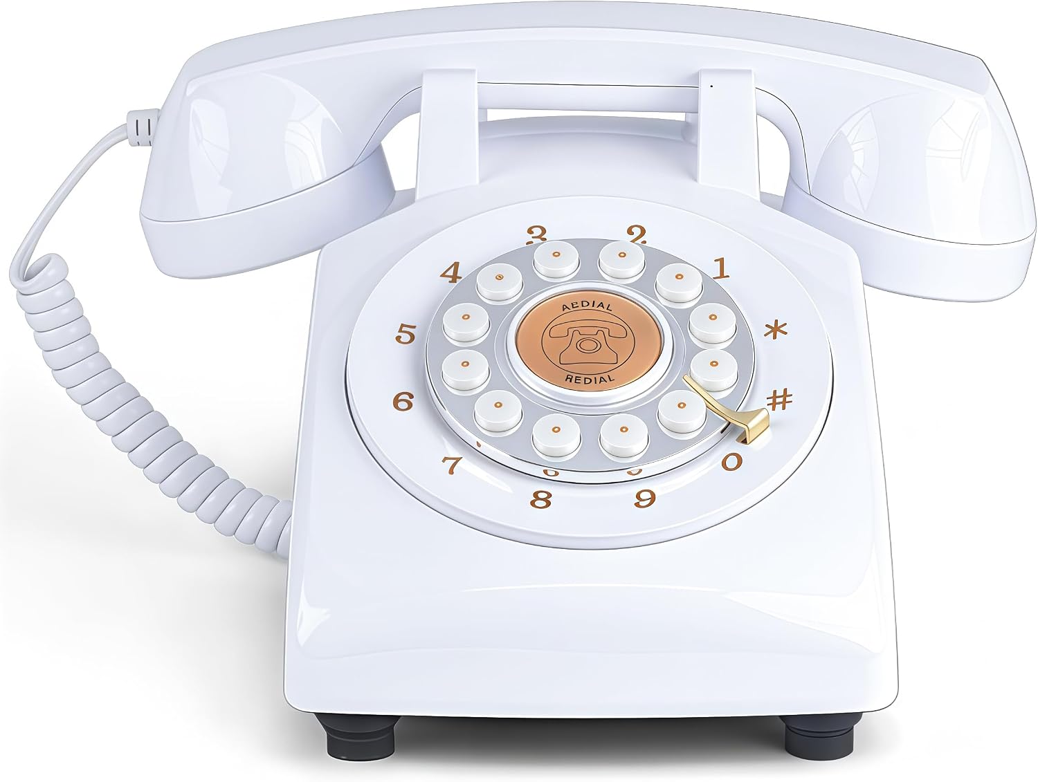 RetroVox Audio Guest Book Wedding Phone, A Off-White