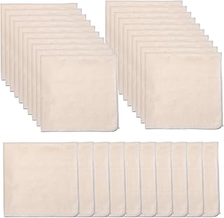 30 Pcs 20x20 Inches Cheese Cloths Bulk, Grade 100, Hemmed & Unbleached Cotton Muslin Cloth for Straining, Reusable for Cooking, Cheese Making, Juicing, Turkey