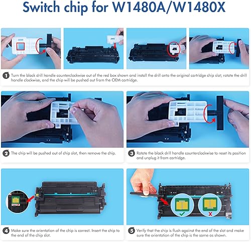 Miniatura 5 de Cartucho de tóner 148X 148A negro de alto rendimiento, 2 unidades, compatible y de reemplazo para HP 148X 148A W1480X W1480A para impresoras HP