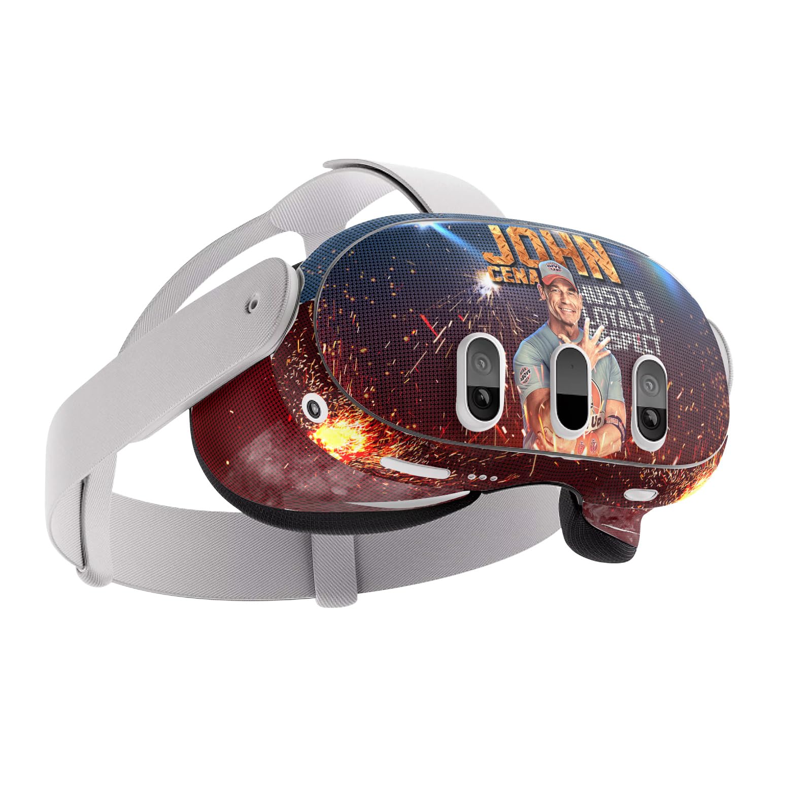 Head Case Designs Officially Licensed WWE LED John Cena Vinyl Sticker Skin Decal Cover Compatible with Meta Quest 3