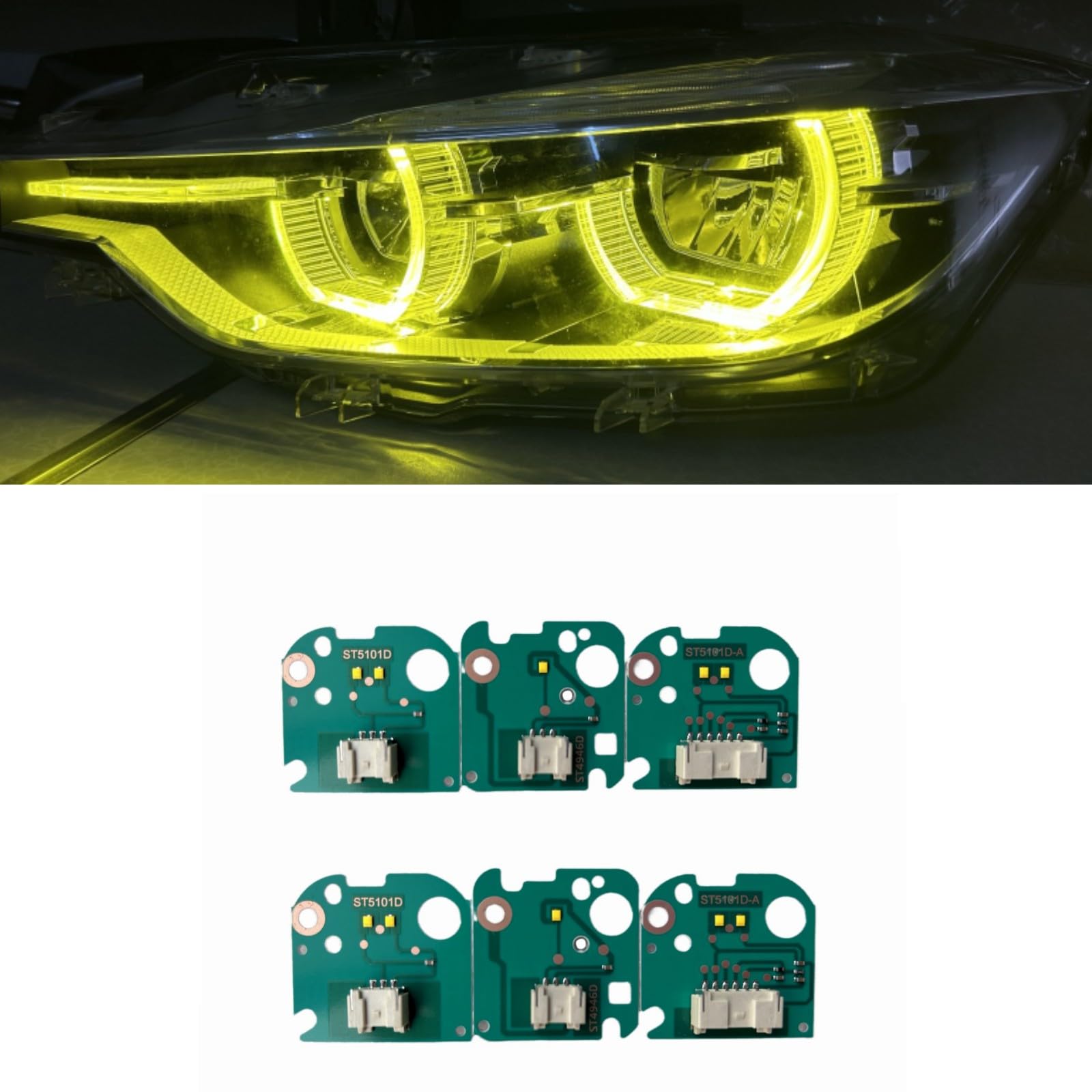 新品.-fullLEDエンジェルアイカーフルLEDヘッドライト 3シリーズ Amazon | 6Pcs DRLエンジェルアイ LEDボードセット 2017 2018 F30 F31