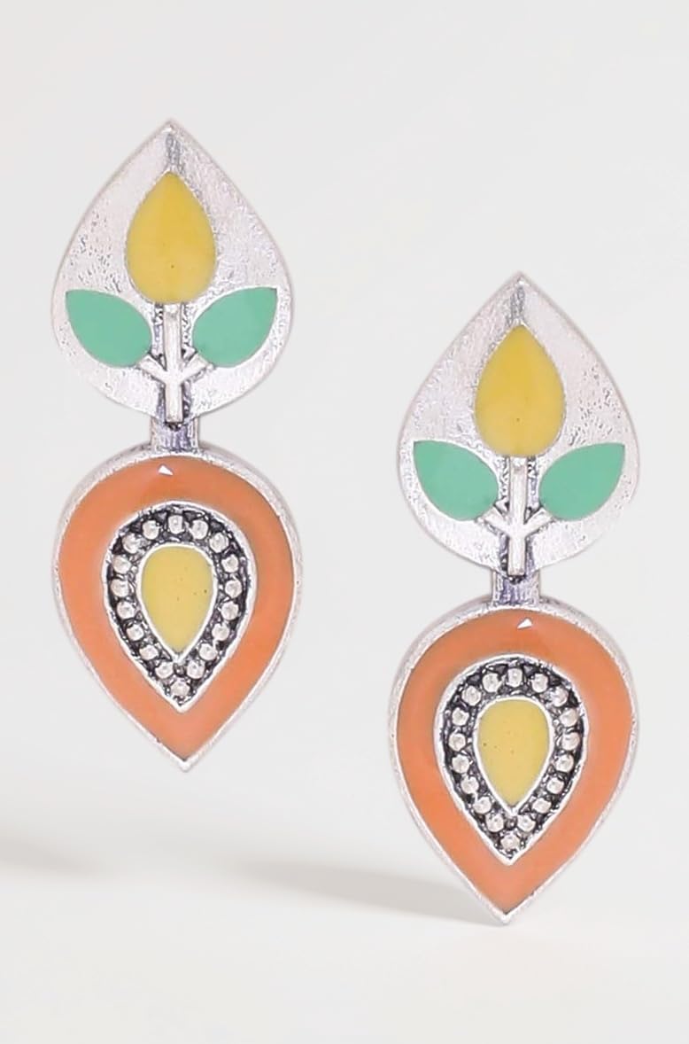 - Bagh E Fiza Floral Design Earrings for Women and Girls