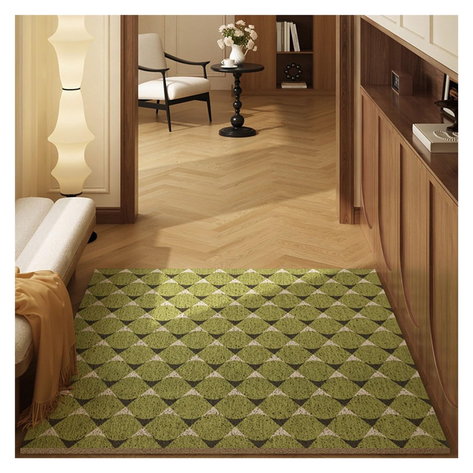 Alfombra terraza exterior rectangular para solucionar problemas de desgaste en el pasillo