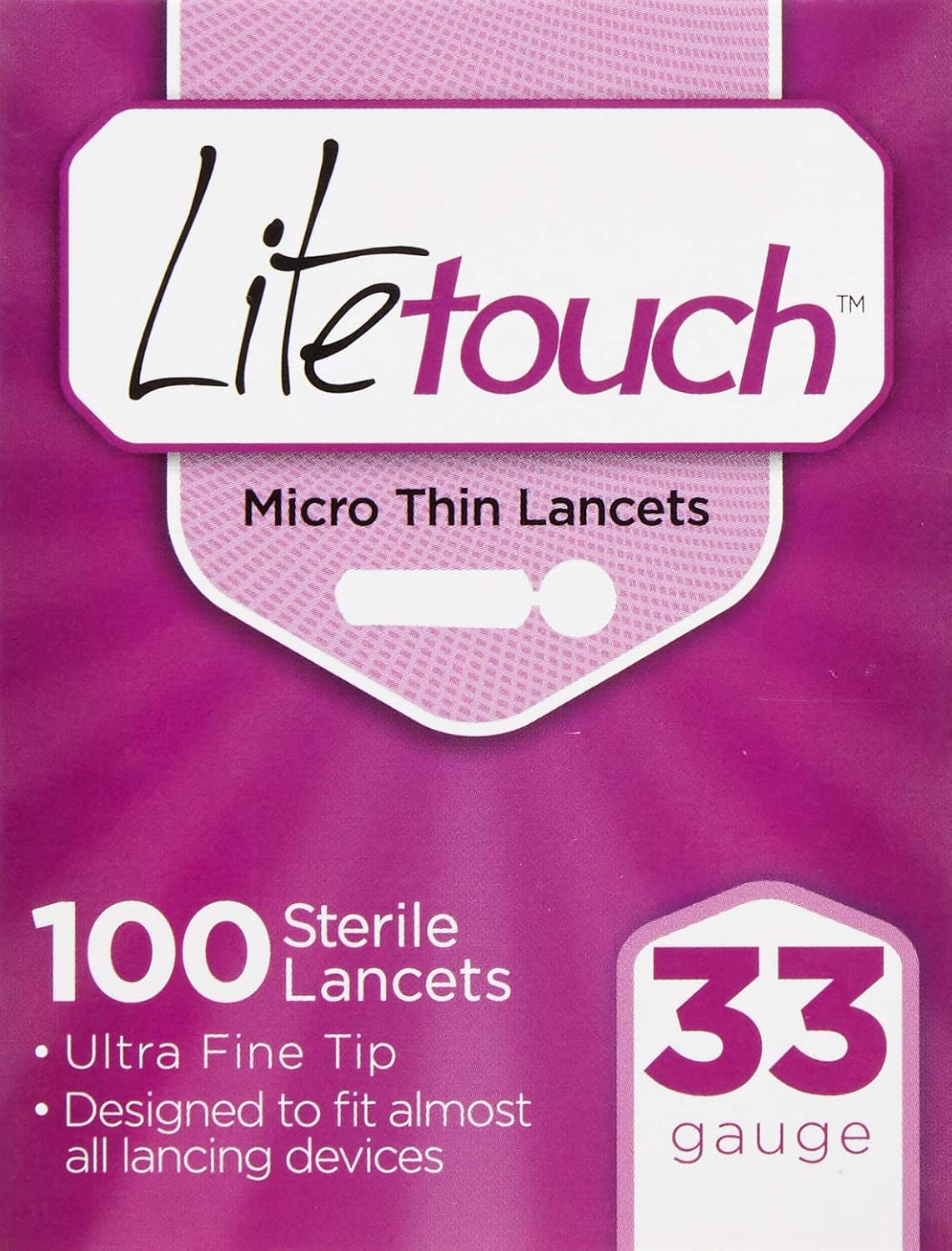 LiteTouch, Micro Thin Lancets, 33G, 100ct Box : Health & Household