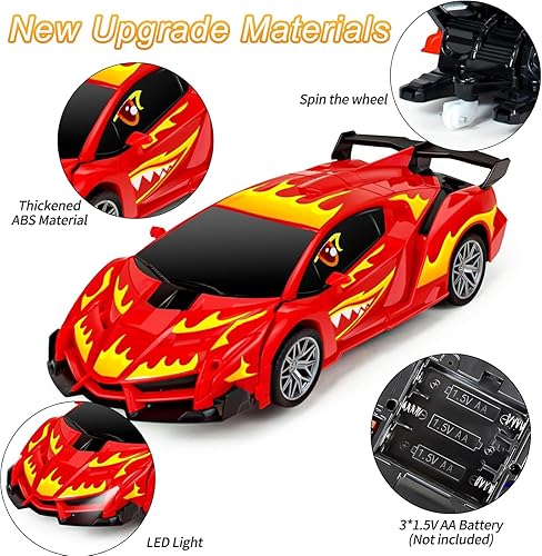 Miniatura 4 de Bloolilies Auto a control remoto para niños y niñas de 4 a 7 años de 8 a 12 años, regalos de cumpleaños de Pascua, rojo, amarillo, rosa, autos a