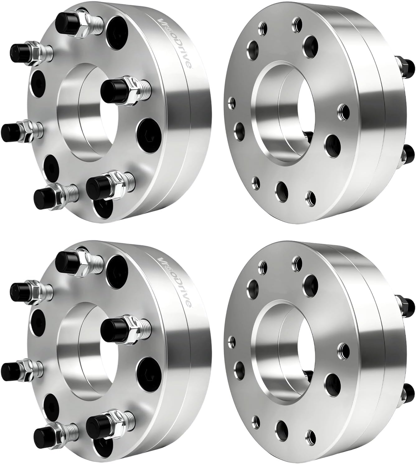 5x5 to 6x5.5 2" Wheel Spacers For Chevrolet For Dodge For GMC | Forged Spacers with 5 Lug 78.1mm 14x1.5 Studs | Silver Wheel Spacers Adapters 4PC