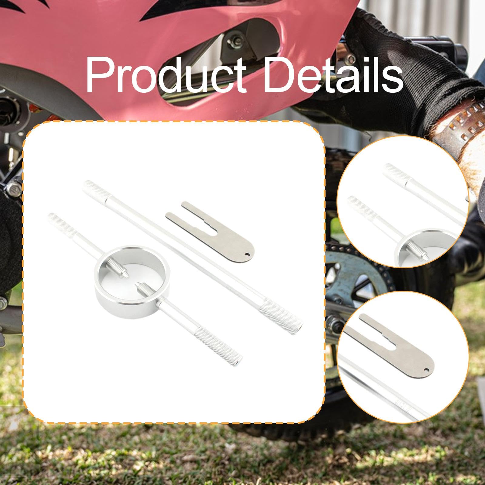 Compressore Molla Forcella Set Riparazione Motore Kit Attrezzi Valvole Strumento Lega di Alluminio Robusto Uso Facile Adatto per Appassiona, Argento