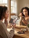 Teraabliss Beauty Makeup Kit in iPhone-Shaped Case | Includes Long-Lasting Brightening Complexion and Highlight Blush Palette with Mirror (Grey) gallery image