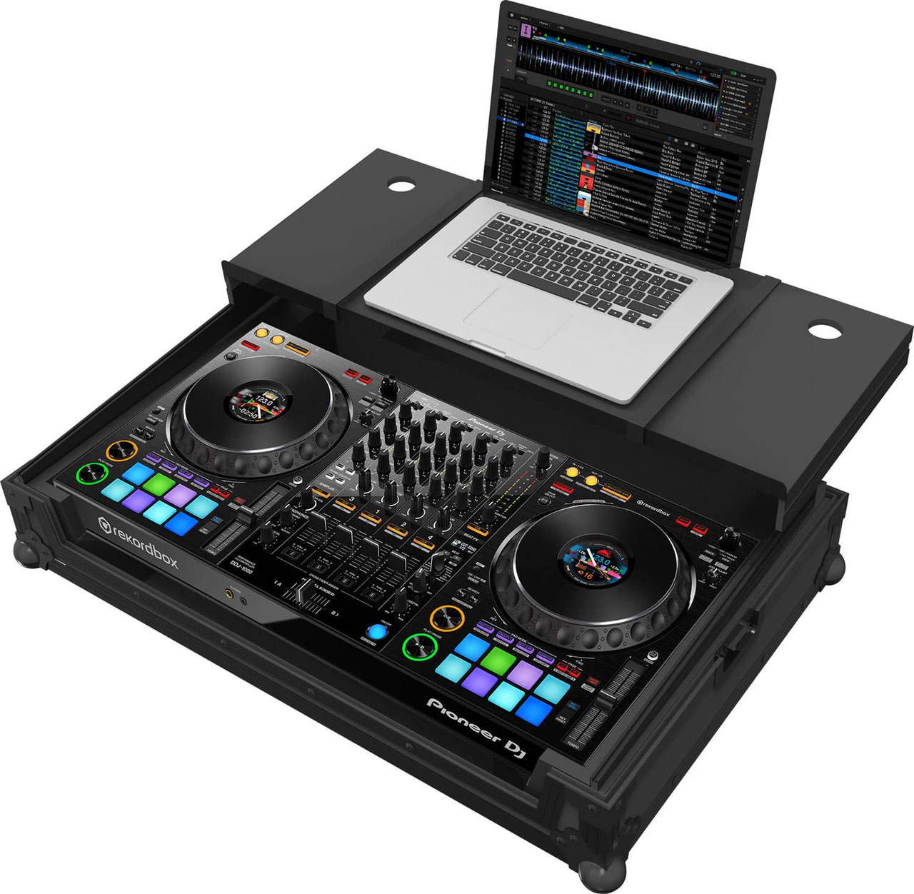 Zomo Flightcase P-DDJ-1000 Plus NSE – kompatibel mit Pioneer DDJ-1000 – DJ Equipment Case mit Laptopablage 795 × 493 × 201 mm – Schwarz – robustes Sperrholz