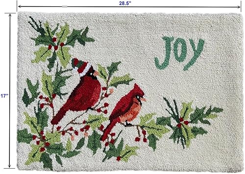 Miniatura 10 de Alfombra decorativa de invierno con diseño de muñeco de nieve de 28.5 x 17 pulgadas para decoración navideña del hogar