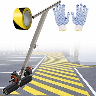 Paint Tape Applicator Spacing 1.2-5.9",21.7-31.5" Handle Height Adjusted Household Line Marking Machine,for Painting Court Lines Parking Lot Parks