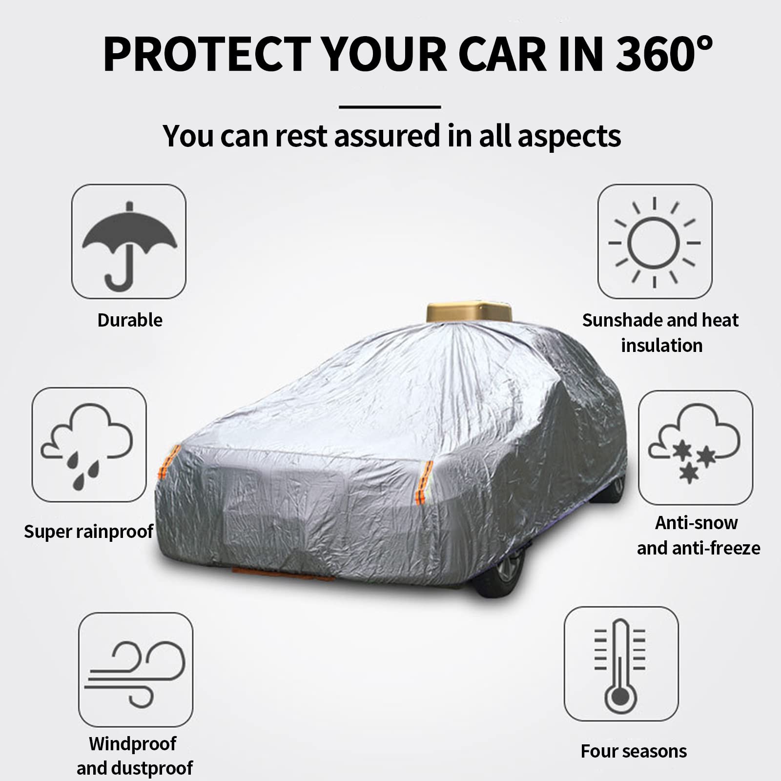 Amazon.com: Car Cover Waterproof All Weather Windproof Snowproof 