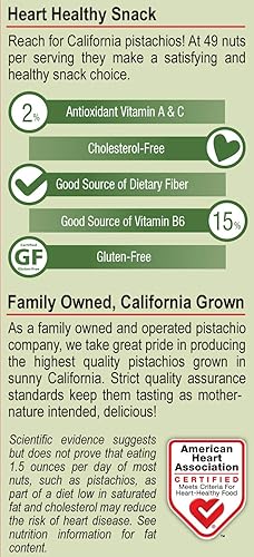 Miniatura 8 de Setton Farms pistachos de California premium asados y salados, bolsa de 2 lb (32 oz), tostado seco con sal marina, pistachos de cáscara, certificado