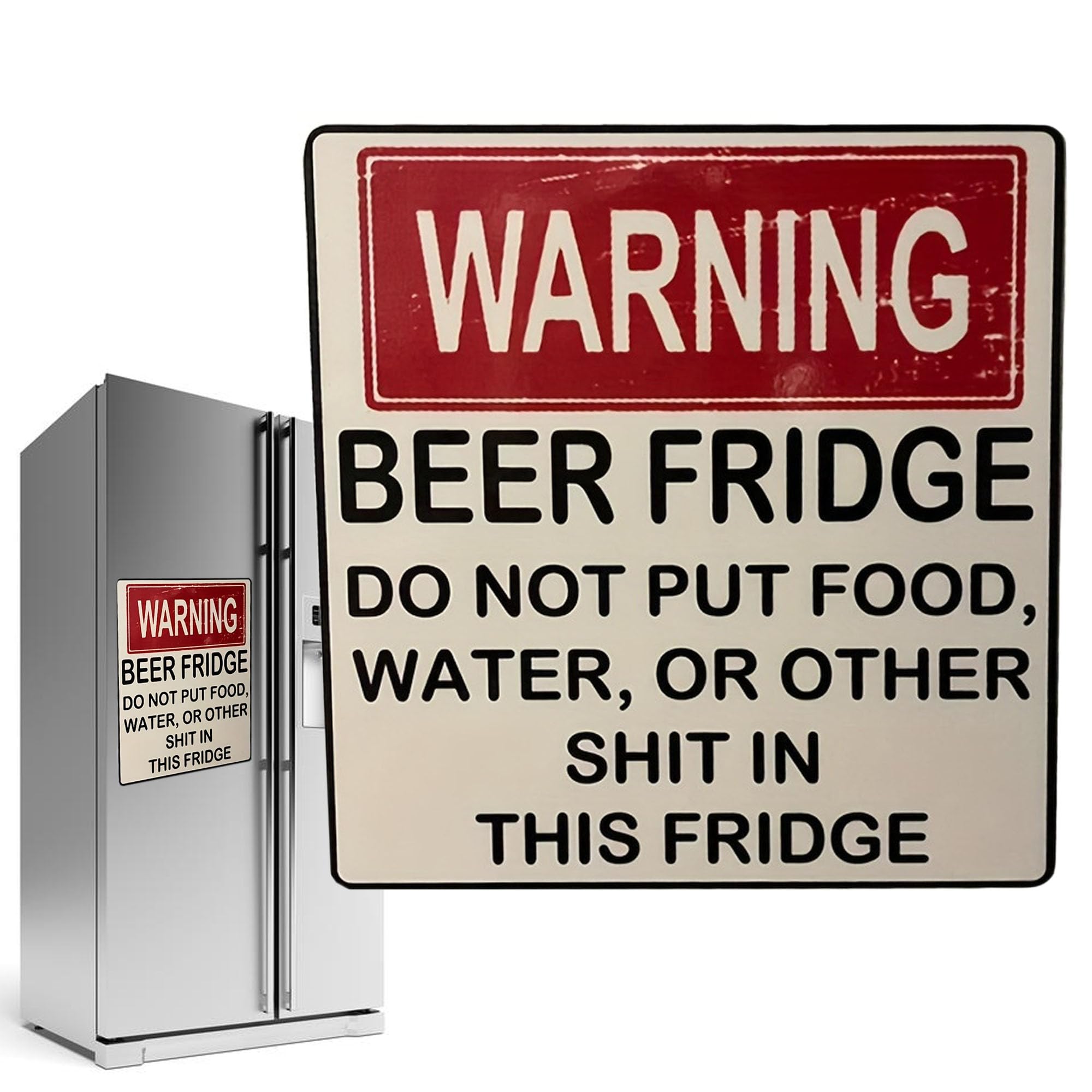 Funny Warning Sign Stickers Funny Beer Fridge Warning Magnets - 3Pcs DO ...