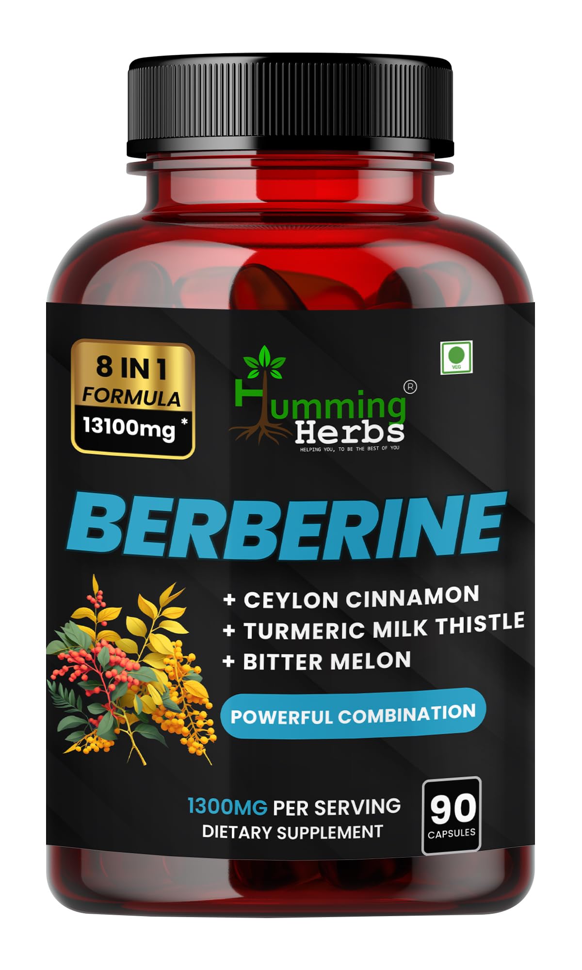 See full amazon price history chart for Humming Herbs Berberine | 8in1 | 90 Caps | 13100mg | with Bitter Melon, Milk Thistle, Turmeric & Black Pepper - For Optimal Health Humming Herbs Berberine | 8in1 | 90 Caps | 13100mg | with Bitter Melon, Milk Thistle, Turmeric & Black Pepper - For Optimal Health (B0BQWY3YVW) Amazon Price History, Amazon Price Tracker
