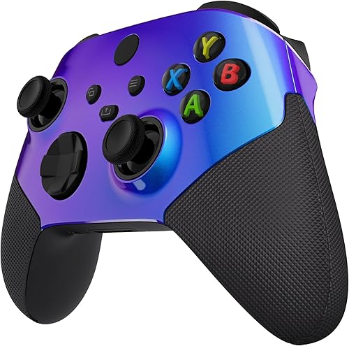 Miniatura 5 de eXtremeRate ASR versión Performance - Empuñaduras laterales de goma para Xbox Series X|S, Chameleon Purple Blue Rediseñed Grip Handle Face Plate