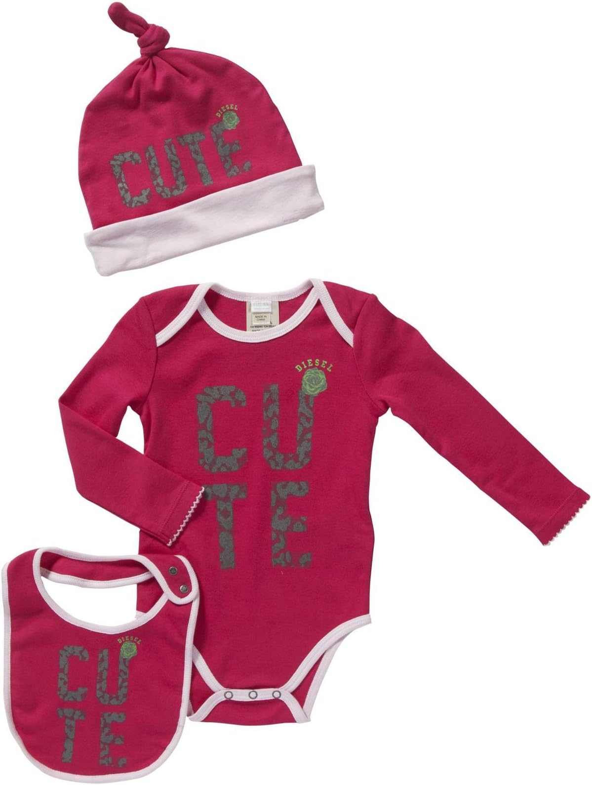Diesel Big Girls' Utitbox 3 Piece Set (Baby) - Fuchsia - 12