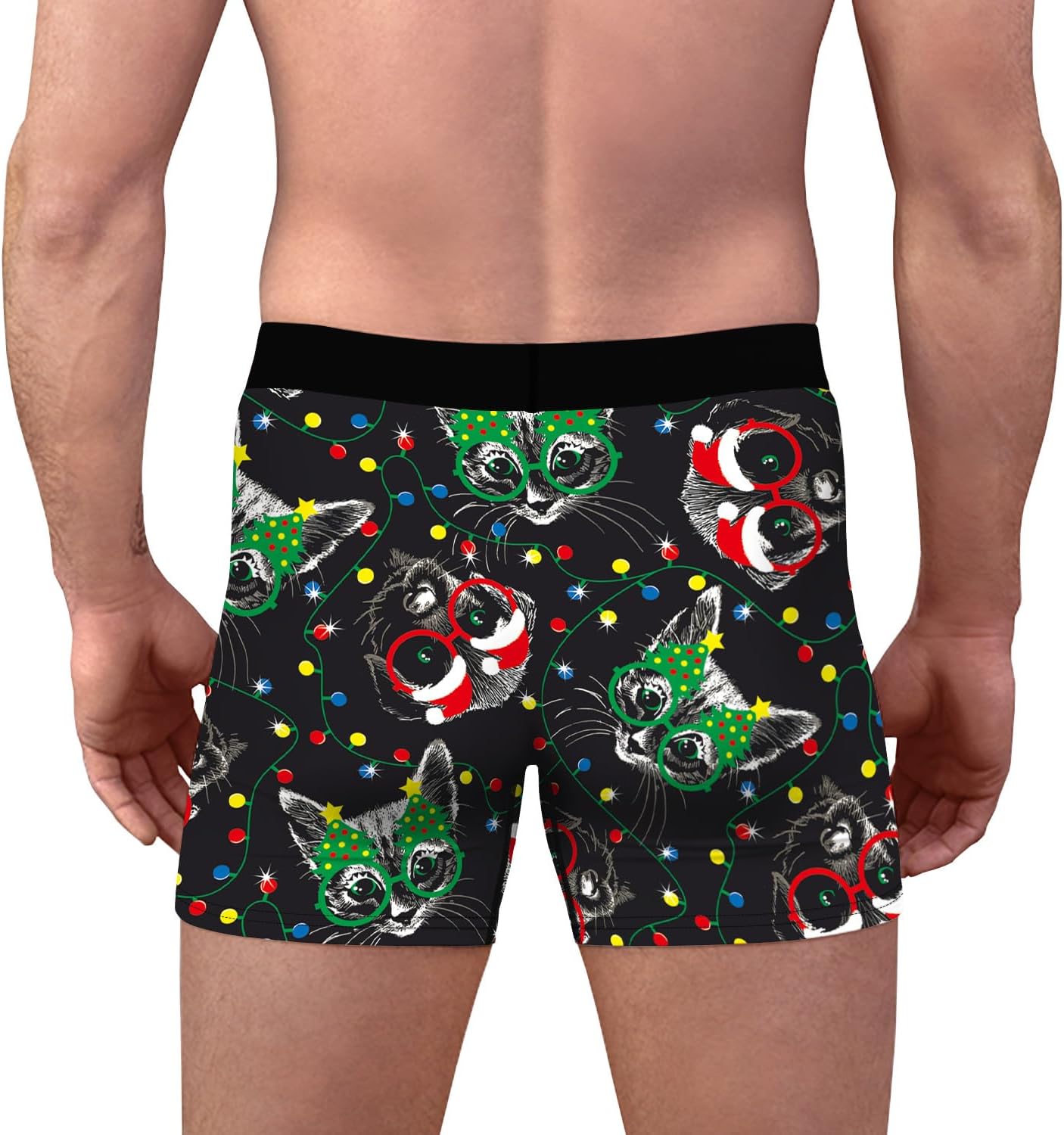 Aueyan Christmas Underwear for Men,Funny Holiday Boxers Ugly Xmas Costume Boxer Brief - Image 4