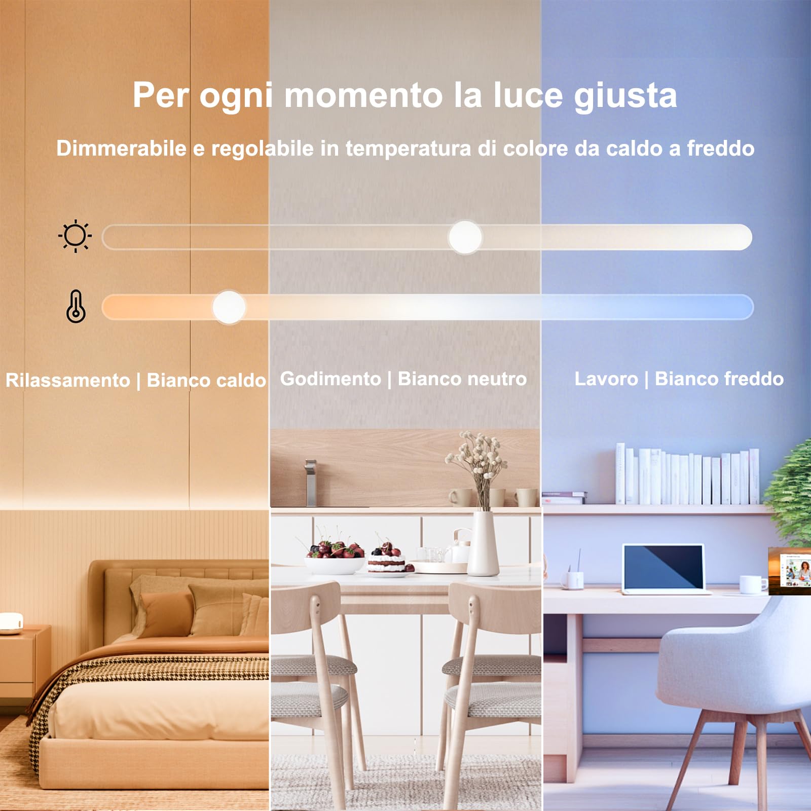 Yeelight Smart Plafoniera LED RGB Office Close-to-Ceiling Lights, 60 W, 3800 Lumen, 2700 K-6500 K, dimmerabile, fai da te, compatibile con Alexa, per soggiorno, camera da letto, cucina, corridoio, 60