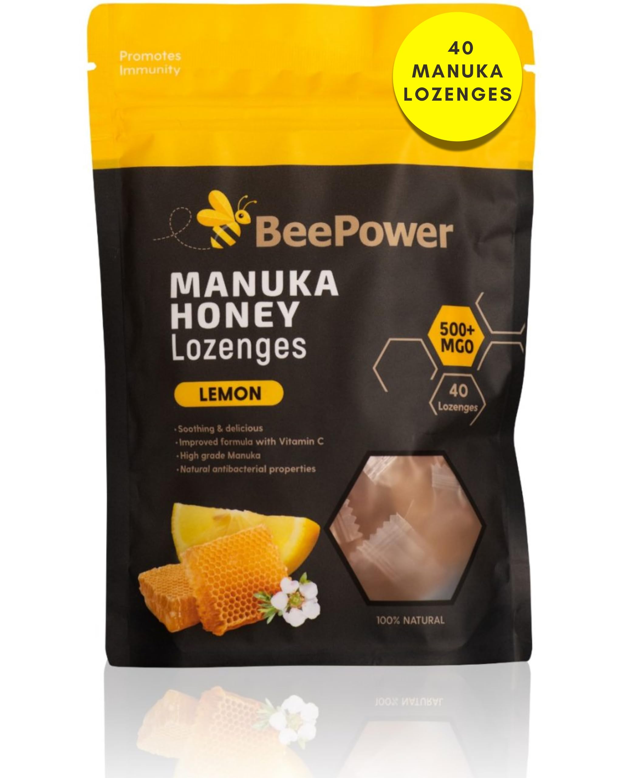 Amazon.com : Bee Power Manuka Honey Lozenges | MGO 500+ Honey