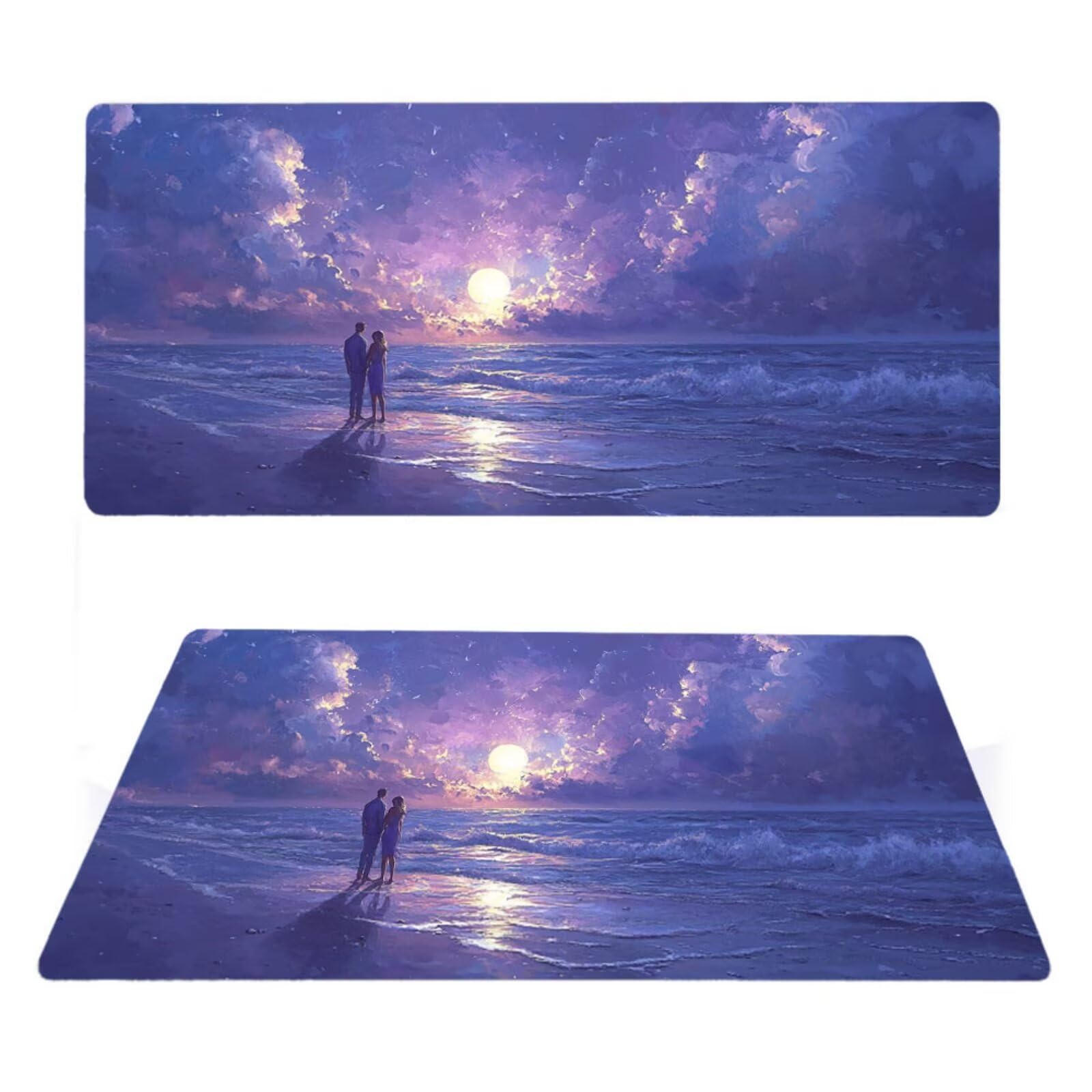 Podkładka pod mysz nocną, podkładka pod mysz do gier XXL 1200 x 600 x 5 mm, podkładka na biurko dla graczy, bardzo duża bezszwowa mata na stół dla graczy, antypoślizgowa podstawa, wodoodporna