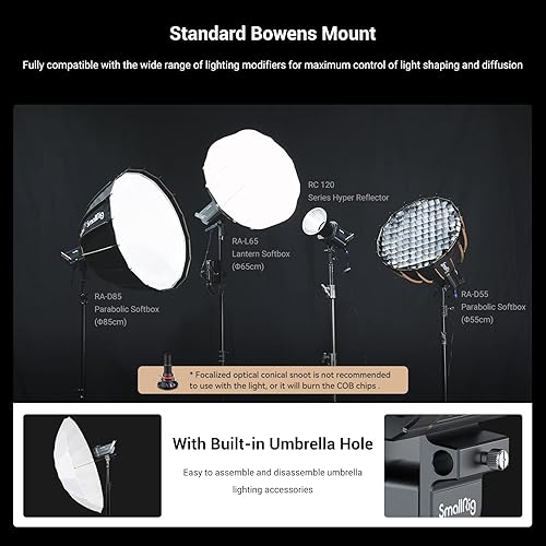 Miniatura 6 de SmallRig Luz de video LED COB RC 120D 120W, 5600K,