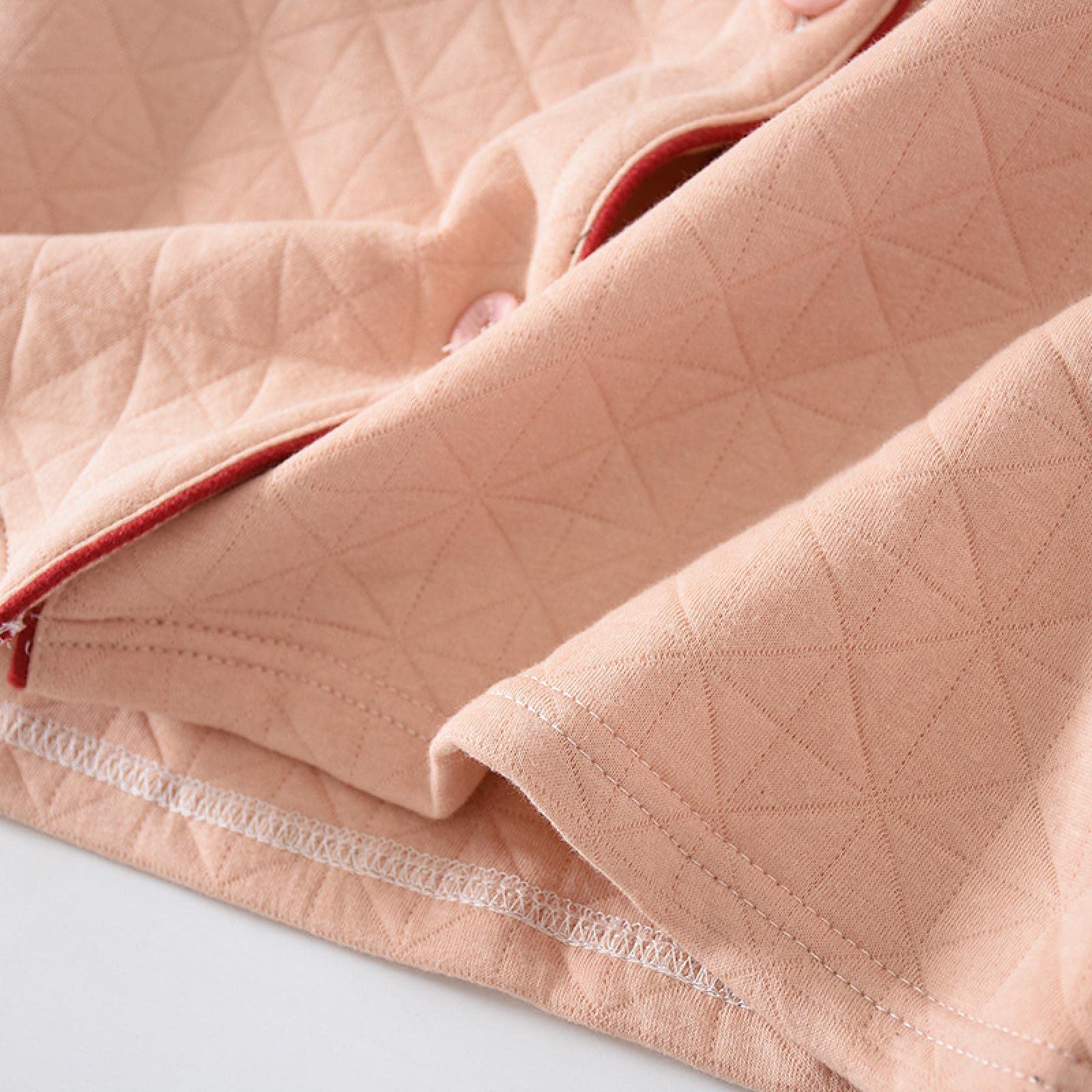 Un Pijama Cómodo Pijama Mujer De Pijamas Hombre Pijamas De Pareja De Algodón Puro De Otoño E Invierno De Color Sólido Conjunto De